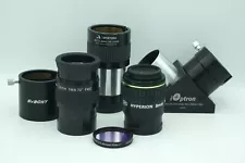 New Listing2” Telescope Eyepieces and Accessories Lot, w/ 8mm Hyperion, 26mm Apertura SWA