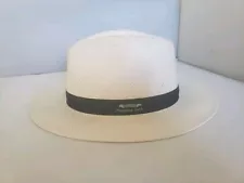 Original Panama Jack Banded Fedora Hat Men's White Large/X-Large