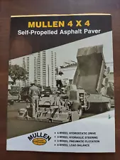 Mullen 4 x 4 Self Propelled Asphalt Paver Sales Brochure.