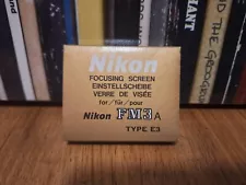 [Unused] Nikon Focusing Screen Type E3 for FM3A FE FE2 FM2 FM2N From JAPAN