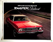 1976 PLYMOUTH: DUSTER AND VALIANT CAR AUTO SALES BROCHURE 8 PAGES