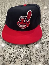 New Era Pro Model Cleveland Indians Chief Wahoo Hat 7 1/4 USA