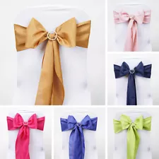 100 Polyester CHAIR SASHES Ties Bows Wedding Party Reception Decorations SALE