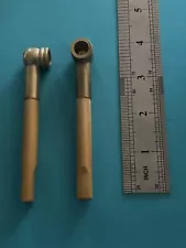 4” Two Brass Wooden Smoking Pipes