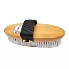 New Patriot Horse Equine Horse Body Brush, Grooming Brush, Wood Handle