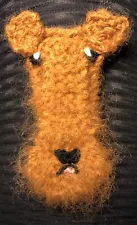 AIREDALE TERRIER KNITTED DOG BROOCH