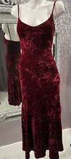 Vintage Betsey Johnson Red Crushed Velvet Slinky Dress *Only One On eBay!*