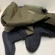 Orvis Chest Waders w Neoprene/Rubber Boots Bib Fishing Size SR