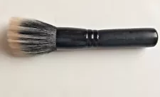 MAC PERFECTLY PLUSH DUO FIBRE POWDER BRUSH 187SE BLACK HANDLE BLACK / Beige HAIR