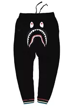 A BATHING APE SHARK Slim SWEAT Pants cotton black XL Used