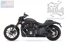 Harley V-ROD MUSCLE LEFT Side BLACK SOLO BAG Saddlebag - VRL03 BAD&G CustomS (For: 2014 V-Rod)