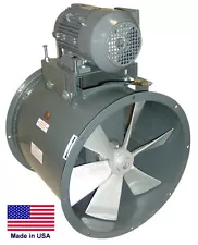 TUBE AXIAL DUCT FAN - Belt Drive - 27" - 2 Hp - 3 Phase - 230/460V - 11,500 CFM