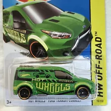 Hot Wheels #98 Ford Transit Connect Green HW Off Road 1:64 Scale For Sale