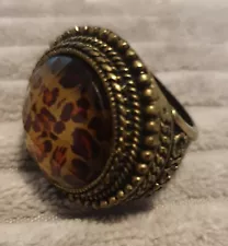 Leopard Print Chunky Ring Will Combine Postage On Items For Sale