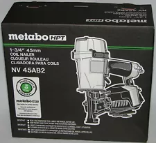 Metabo HPT NV45AB2M Nail Gun uses standard coil roofing nails 7/8 in. to 1-3/4"