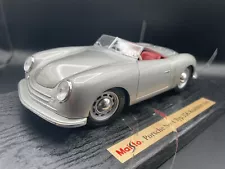 Maisto Porsche No. 1 TYP 356 Roadster 1948 Die Cast Silver 1/18 New in Box