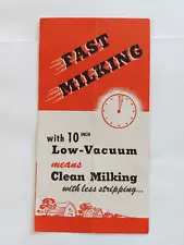 VTG ONEIDA NY HINMAN MILKING MACHINE CO AIR FLOW VACUUM PUMP BROCHURE GAS ENGINE