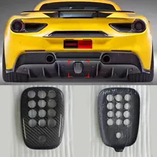 Real Carbon Fiber Rear Fog Light Cover Trim Add On For Ferrari 488 GTB Spider (For: 2016 Ferrari 488 GTB)