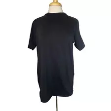 NASTY GAL Black Crew Neck Short Sleeve Oversized Heavyweight Tee 10 US / 14 UK