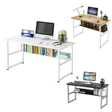 Home Office Desk Table with Shelves Gaming Computer Writing Storage Workstation