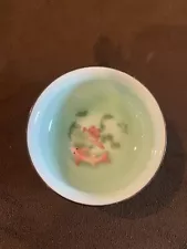 Koi Pond Tea Cup Japan Made Of Celadon Porcelain