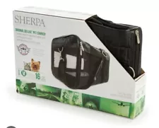 Sherpa Original Deluxe Medium Black Pet Carrier - Airline Approved