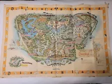 1958 Disneyland Large Park Map