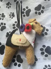 Airedale/Welsh Terrier Felt Hanging Decoration