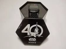 STAR WARS NIXON VADER BLACK DIGITAL MENS WRIST WATCH WITH CASE AND TAGS 40TH ANN