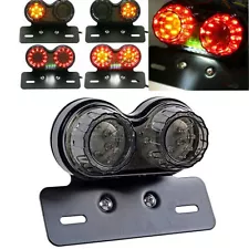 40LED Motorcycle Rear Tail Brake Number Stop Plate Turn Signal Indicator Light