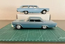 FORD PROMO MODEL CARS By AMT 1965 GALAXIE / 1960 COURNTY WAGON LOT of TWO PARTS