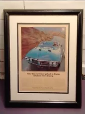 **PROFESSIONALLY FRAMED*** Print Ad 1968 Pontiac Firebird 400hp Convertible