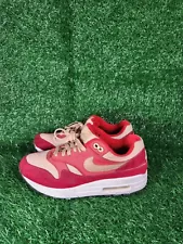 Nike Air Max 1 Premium Retro Red Curry Beige 908366-600 Size 7men Or 8.5women