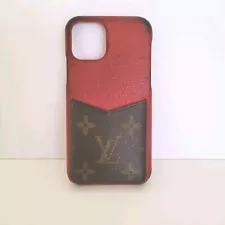 New ListingLouis Vuitton Iphone 11 Pro Cell Phone Card Hard Case Leather Signature Red Fair