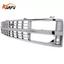 For 1988-1992 1993 Chevy C K 1500 SILVERADO Chrome Grille W/Dual Headlight Hole (For: 1993 Chevrolet Silverado)