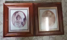 2 Vintage Homco Home Interior Pictures Little Cowboy & Prairie Girl Vel Miller