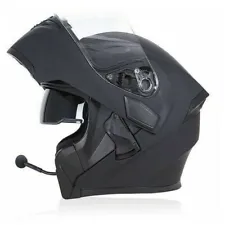 Motorcycle Helmet With Bluetooth Headset Modular Flip-Up Motorbike Helmets DOT