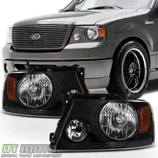 [Harley-Davidson Style] 2004-2008 Ford F150 06-08 Mark LT Headlights Headlamps (For: 2008 Ford)