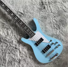 Custom 4+8 String Electric Bass Guitar Blue Rosewood Fretboard Chrome Hardware