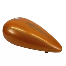 Stretched Custom Chopper Gas Fuel Tank For Harley Orange Pinstripes