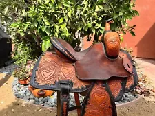 Lightly Used: 13” Usher Brand Branded Barrel Racing Saddle FREE SHIPPING!!!