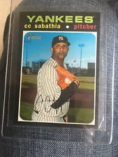 CC SABATHIA 2020 Topps Heritage FRENCH YELLOW BACK SSP YANKEES (1st On EBay)