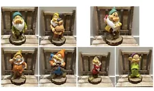 Bundle Of All 7 Disney Snow White and Seven Dwarfs Large Garden Statues Gnomes