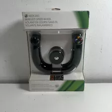 Microsoft Xbox 360 1470 Black Wireless Speed Steering Wheel Racing Controller