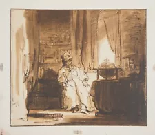 Rembrandt (after): The Philosopher - Lithograph, 1923