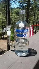 4th. of July Sale! Only $22.00! Absolut Vodka Bottle BONG! With "L" Stem + Bowl