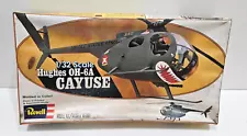 1/32 REVELL HUGHES OH-6A CAYUSE #4101 USED, COMPLETE BAD DECALS MODEL KIT