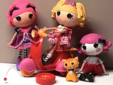 3-LALALOOPSY Dolls & Remote Control Scooter (Working) W/Pet Kitty!