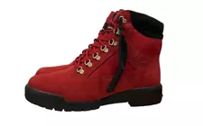 Timberland 6” Waterproof Field Boot Mens Red Black Nubuck Casual Outdoor Chukka