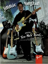 JIMMIE VAUGHAN - TEX-MEX STRAT - FENDER GUITARS - 1996 Print Advertisement